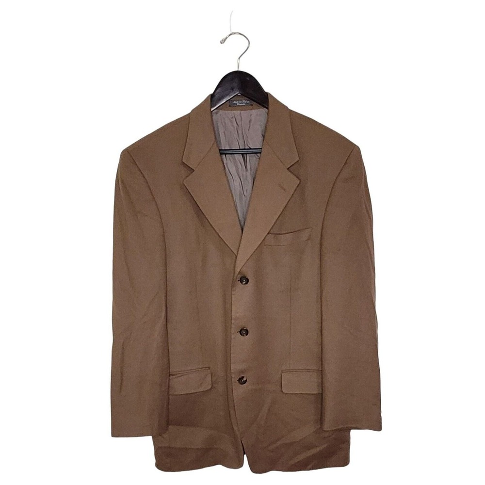 Loro Piana Made In Italy 100% Cashmere Sports Jacket Blazer Size 46R Camel Brown